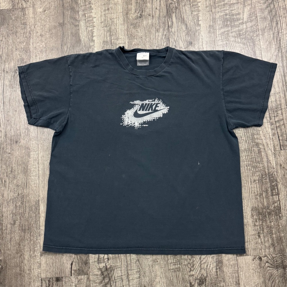 Vintage Y2K 2000s Faded Black Nike Graphic T Shirt Sz XL